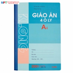 Sổ giáo án 4 ôly 200 trang Klong 314 (T4)