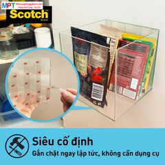 Băng dính hai mặt chịu lực trong suốt 3M SCOTCH 410-S19 - Kích thước: 19mm x 1.5m - chịu trọng tải 3,3kg - Nhập khẩu bởi 3M Việt Nam