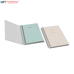 Sổ lò xo bìa nhựa cao cấp VIVA khổ A6 Hải Tiến 200 trang 6539 (KT: 100x150mm) - Kẻ Caro 5x5mm