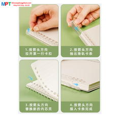 Sổ kẻ Caro B5 Heeton D16-256 - Kích thước 177x253mm (Sổ còng kẻ ô vuông)