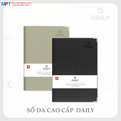 Sổ bìa da DAILY 8 - 240 trang 8793 - Kích thước 175 x 250mm - Định lượng 70gsm, dòng kẻ ngang