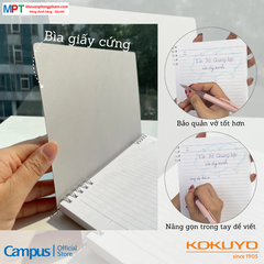 Sổ lò xo A5 Campus Land of Too Shy 2 đầu 160 trang - Dòng kẻ ngang - Định lượng 70gsm, kích thước 148x210mm