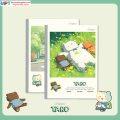 Vở kẻ ngang Haplus 120 trang TARO 9073 - Định lượng 70gsm, giấy vàng chống lóa - Mua 5 quyển tặng 1 bút bi