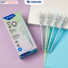 [TẶNG 2 BÚT BI] Hộp 20 Bút bi Thiên Long 027 Pro TL-105 ngòi 0.5mm - Thân bút màu pastel thời trang
