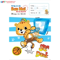 Vở 4 ôly Ban Mai 48 trang 1671 bìa 3D - Giấy định lượng 120gsm - Mua 10 quyển tặng 01 bút chì