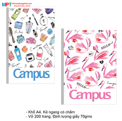 Vở A4 Campus Classy 200 trang - dòng kẻ ngang có chấm