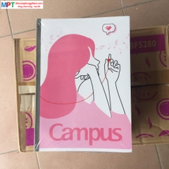 Vở có chấm Campus 120 Trang Couple (Kẻ Ngang) - Mua 10 quyển tặng 1 bút bi