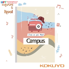 Vở kẻ ngang có chấm Campus Mode & Cool 120 trang - Mua 10 quyển tặng bút bi