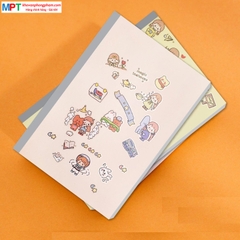 Vở kẻ ngang Haplus 120 trang Sticker 6614 - Định lượng 70gsm - Mua 3 quyển tặng 01 bút bi