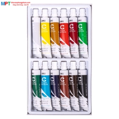 Màu nước Acrylic dạng tuýp 12 màu Deli C12-12