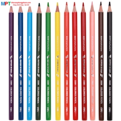 Bút chì màu 12 màu Deli EC00807 - Họa tiết Super Wings kèm gọt chì