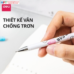 Bút gel Deli EG81-BL ngòi 0.5mm - Mực xanh, Mực nhanh khô nét đều