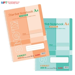 Sổ lò xo Klong đơn A4 400 trang 394 - Định lượng 58gsm - Kích thước 210x297mm