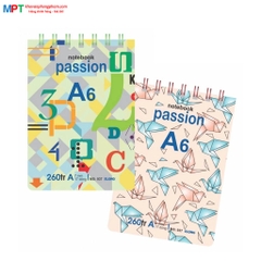 Sổ lò xo KLONG kép ngang khổ A6 260 trang 937 - Định lượng 70gsm - Kích thước 105x148mm