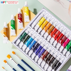 Màu nước Gouache dạng tuýp 24 màu Deli C11-24