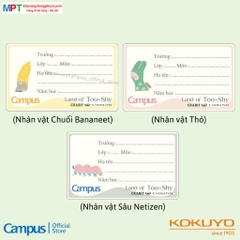 Nhãn vở Campus Land of Too Shy NT-18LTS - 18 cái/tập