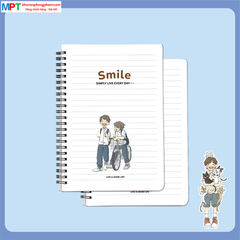 Sổ lò xo Hải Tiến bìa bồi cao cấp Smile khổ A5 200 trang 6744 - Định lượng dày 80g/m2