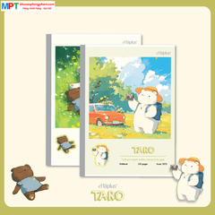 Vở kẻ ngang Haplus 120 trang TARO 9073 - Định lượng 70gsm, giấy vàng chống lóa - Mua 5 quyển tặng 1 bút bi