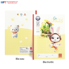 Vở 4 ô ly Hồng Hà 48 trang Baby Shop 0518 - Định lượng 100gsm, giấy vàng chống lóa mỏi mắt - Mua 10 quyển tặng 1 bút chì