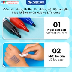 Bút lông bảng Thiên Long WB-022 Whiteboard Marker Liquid đầu 2.5 mm