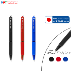 Bút bi PILOT BP-1RT ngòi 0.7mm - Mực xanh (Viết siêu trơn, dùng để đi thi) - Xuất xứ Nhật Bản
