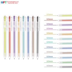 Bút gel nhiều màu Deli G118 nét 0.5mm - nhanh khô viết đều trơn tru lâu hết mực chất lượng cao