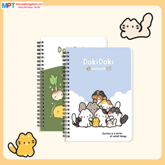 Sổ lò xo  Hải Tiến A5 300 trang DOKI DOKI 8557 - Kích thước 150 x 210 mm, Định lượng 70gsm