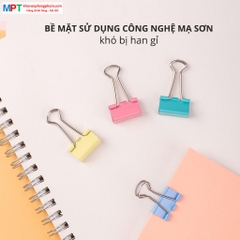 Kẹp bướm màu 15mm Deli E8556A - Hộp 60 cái