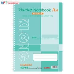 Sổ lò xo Klong đơn A4 400 trang 394 - Định lượng 58gsm - Kích thước 210x297mm