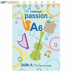 Sổ lò xo KLONG kép ngang khổ A6 260 trang 937 - Định lượng 70gsm - Kích thước 105x148mm