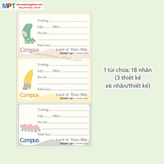 Nhãn vở Campus Land of Too Shy NT-18LTS - 18 cái/tập