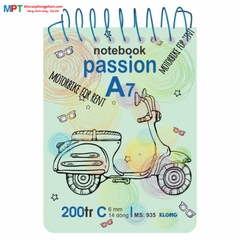 Sổ lò xo Klong A7 200 trang 935 (82x110mm)