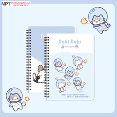 Sổ lò xo Hải Tiến A4 200 trang DOKI DOKI 8533 - Kích thước 210 x 297 mm, Định lượng 70gsm