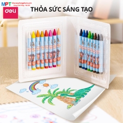 Bút sáp màu 10 màu Deli EC225-10 - Color Kids