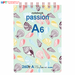 Sổ lò xo KLONG kép ngang khổ A6 260 trang 937 - Định lượng 70gsm - Kích thước 105x148mm