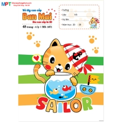 Vở 4 ôly Ban Mai 48 trang 1671 bìa 3D - Giấy định lượng 120gsm - Mua 10 quyển tặng 01 bút chì