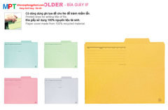 Tập 10 Bìa giấy IF A4-E Plus - Individual folder A4 E87 - File đặt bàn, file lệch