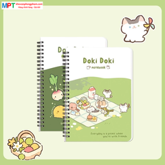 Sổ lò xo  Hải Tiến A5 300 trang DOKI DOKI 8557 - Kích thước 150 x 210 mm, Định lượng 70gsm