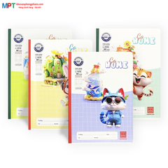 Vở 4 ô ly Hồng Hà 48 trang Baby Shop 0518 - Định lượng 100gsm, giấy vàng chống lóa mỏi mắt - Mua 10 quyển tặng 1 bút chì