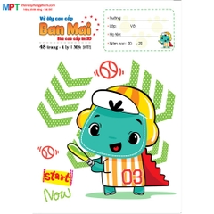Vở 4 ôly Ban Mai 48 trang 1671 bìa 3D - Giấy định lượng 120gsm - Mua 10 quyển tặng 01 bút chì