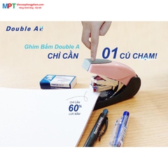 Dập ghim trợ lực Double A bấm được 30 tờ tặng kèm 1 hộp ghim (Sử dụng ghim số 10)
