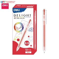 Bút gel nhiều màu Deli G118 nét 0.5mm - nhanh khô viết đều trơn tru lâu hết mực chất lượng cao