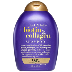 Cặp dầu gội xả OGX Thick And Full + Biotin And Collagen Shampoo dành cho tóc yếu, tổn thương, gãy, rụng (385ml)
