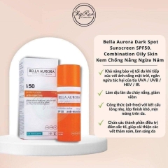 KCN Bella Aurora Dark Spot Sunscreen Protects Unify SPF50+
