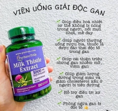 Thuốc bổ gan Milk Thistle Extract Puritan’s Pride 1000 mg 180 viên- Mỹ