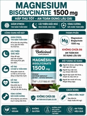 Magnesium Bisglycinate Boticinal 1500mg – Hỗ trợ ngủ ngon, giảm căng thẳng, hấp thu cao