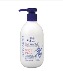Sữa Dưỡng Thể Chống Nắng Hatomugi SPF31 PA+++ Nhật Bản 250ml – Dưỡng Ẩm, Bảo Vệ Da Mỗi Ngày
