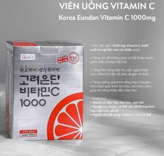 Viên Uống Vitamin C 1000mg EUNDAN 120 Viên – Hỗ Trợ Tăng Đề Kháng, Dưỡng Sáng Da Và Giảm Thâm Sạm