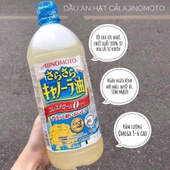 Dầu ăn hoa cải Ajinomoto Nhật Bản - 1l - An toàn, chất lượng