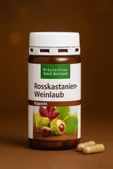 Viên uống trị suy giãn tĩnh mạch Sanct Bernhard Rosskastanien Weinlaub Đức – Hỗ trợ tăng tuần hoàn, giảm nặng chân (120 viên)